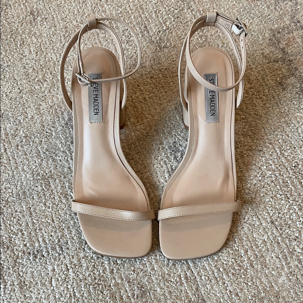 Steve Madden Beige Strappy Heels